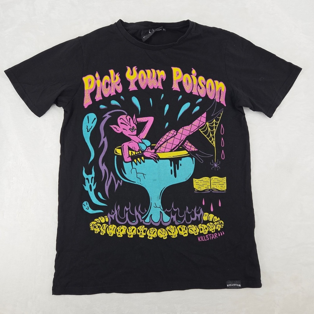 Killstar Pick Your Poison Unisex T-Shirt Sz Lg Used Good Shape